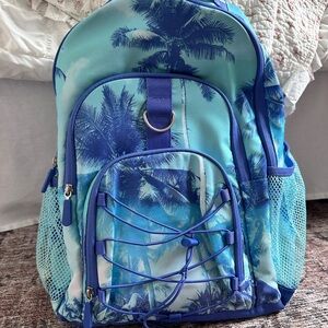 Pottery Barn Blue Palm Tree Backpack